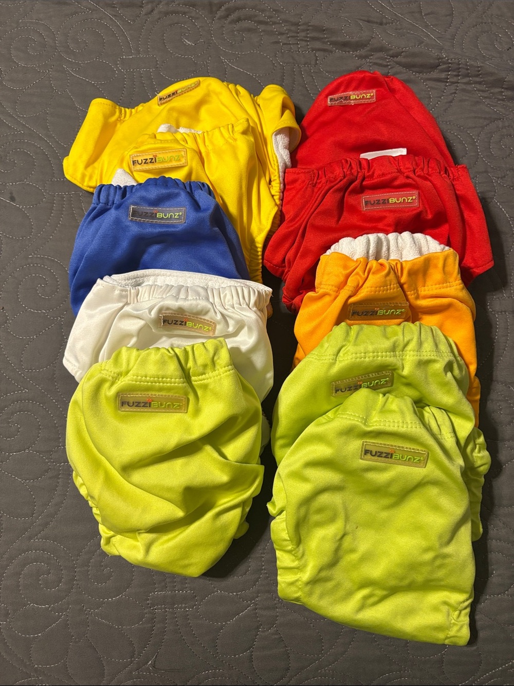 10 Colorful Reusable Cloth Diaper Covers (Set of Mixed Colors)